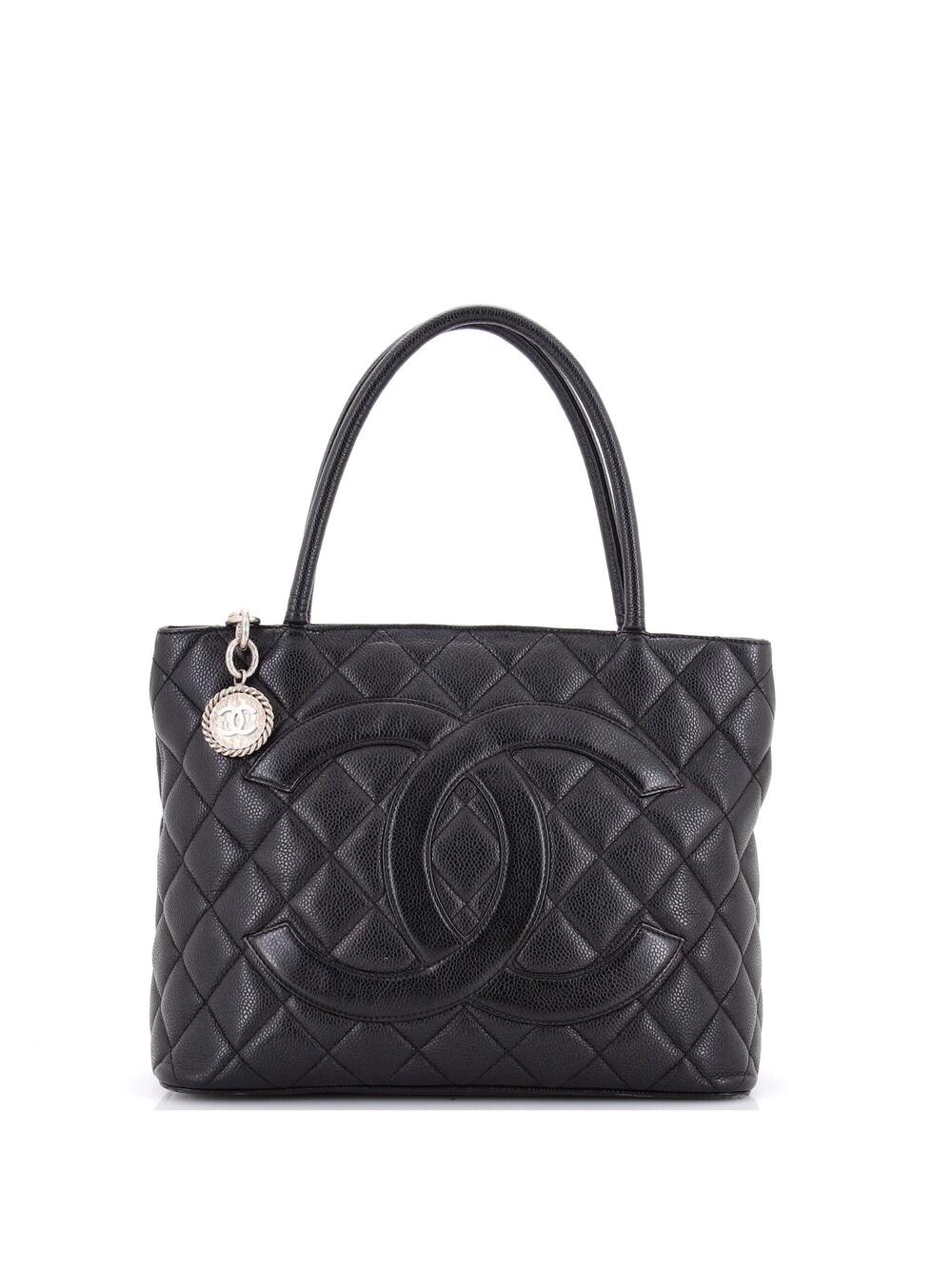 Chanel Medallion Tote Quilted Caviar #292046C27B